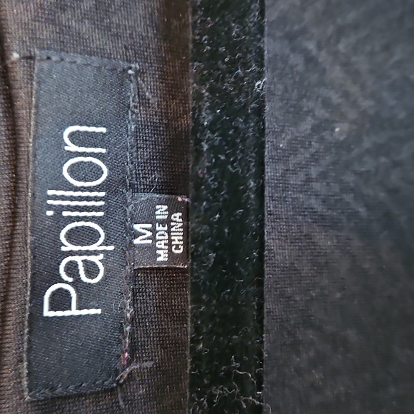 Papillon Black and Tan Patterned Bubble Dress With Pockets, Mini, Sz M - Picture 5 of 9